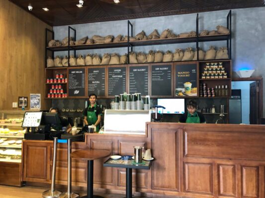 sơn giả bê tông quán cà phê ZEN Tea Coffee