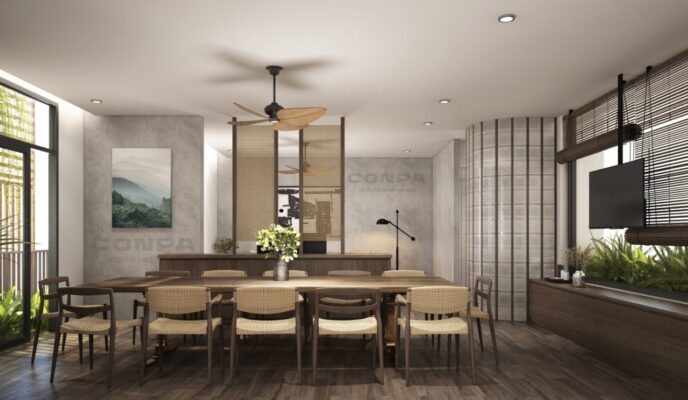 thiết kế nội thất căn hộ pent house