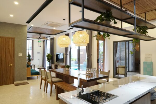 Không gian phòng khách Song Cat Villa Đà Nẵng