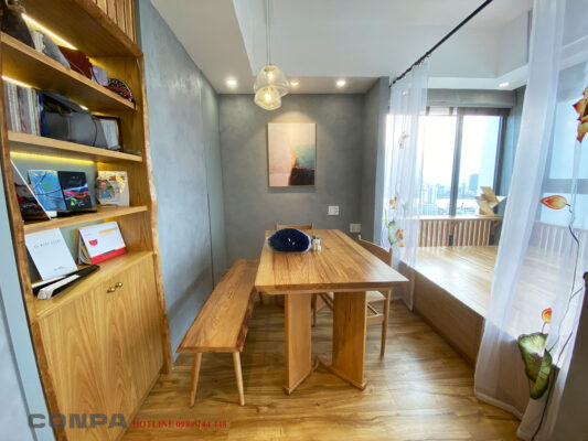 Trang trí phòng đọc sách chung cư Hiyori Garden Đà Nẵng